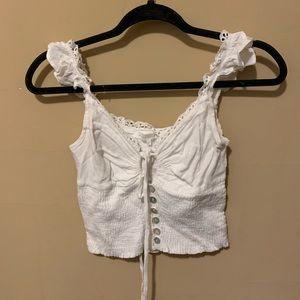 Princess Polly White Eyelet Tank